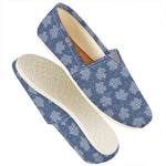 Maple Leaf Denim Jeans Pattern Print Casual Shoes