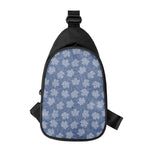 Maple Leaf Denim Jeans Pattern Print Chest Bag
