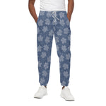 Maple Leaf Denim Jeans Pattern Print Cotton Pants