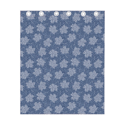 Maple Leaf Denim Jeans Pattern Print Curtain