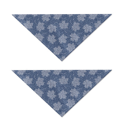 Maple Leaf Denim Jeans Pattern Print Dog Bandana
