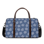 Maple Leaf Denim Jeans Pattern Print Duffle Bag