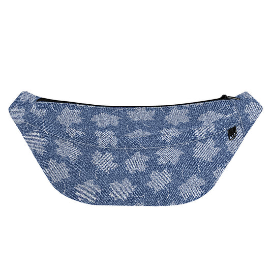 Maple Leaf Denim Jeans Pattern Print Fanny Pack