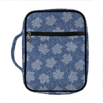 Maple Leaf Denim Jeans Pattern Print Front Pocket Bible Bag