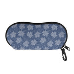 Maple Leaf Denim Jeans Pattern Print Glasses Case