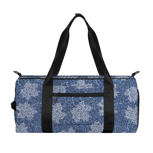 Maple Leaf Denim Jeans Pattern Print Gym Bag