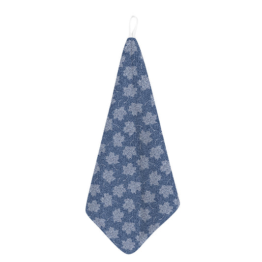 Maple Leaf Denim Jeans Pattern Print Hand Towel