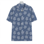 Maple Leaf Denim Jeans Pattern Print Hawaiian Shirt