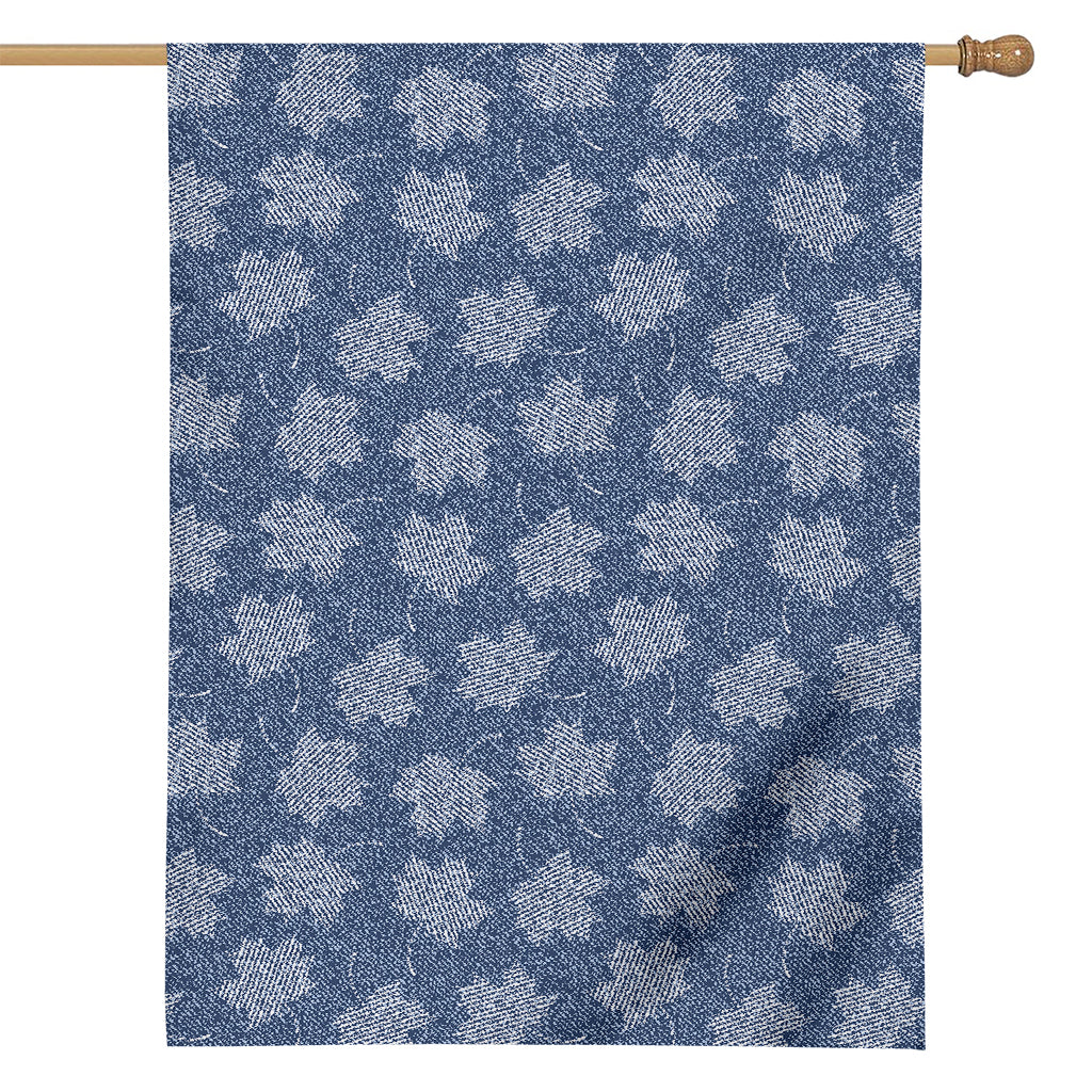 Maple Leaf Denim Jeans Pattern Print House Flag