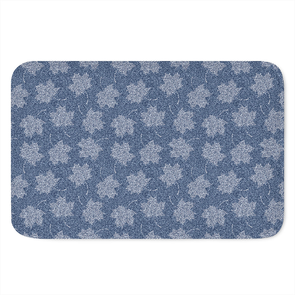 Maple Leaf Denim Jeans Pattern Print Indoor Door Mat