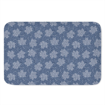 Maple Leaf Denim Jeans Pattern Print Indoor Door Mat