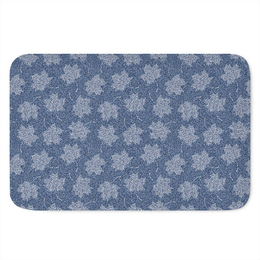 Maple Leaf Denim Jeans Pattern Print Indoor Door Mat