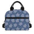 Maple Leaf Denim Jeans Pattern Print Insulated Lunch Bag