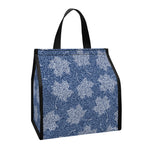 Maple Leaf Denim Jeans Pattern Print Insulated Lunch Tote
