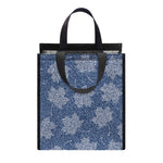 Maple Leaf Denim Jeans Pattern Print Insulated Lunch Tote