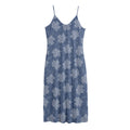 Maple Leaf Denim Jeans Pattern Print Jersey Midi Cami Dress
