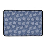 Maple Leaf Denim Jeans Pattern Print Kitchen Mat
