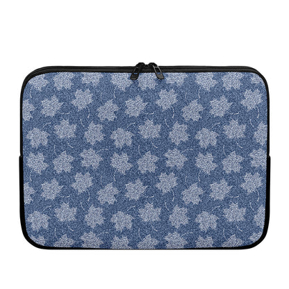 Maple Leaf Denim Jeans Pattern Print Laptop Sleeve