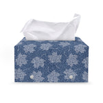Maple Leaf Denim Jeans Pattern Print Leather Tissue Box Cover