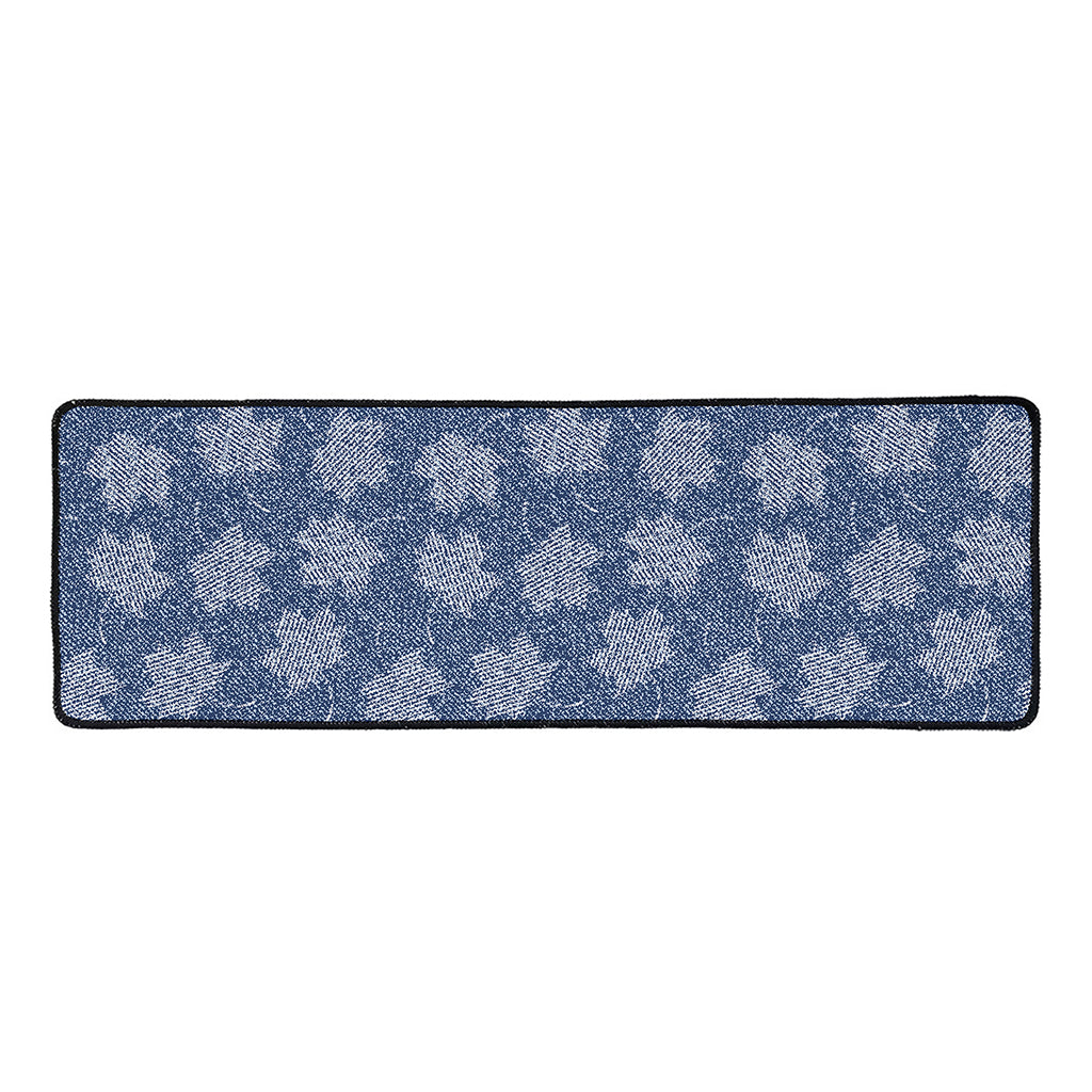 Maple Leaf Denim Jeans Pattern Print Long Kitchen Mat