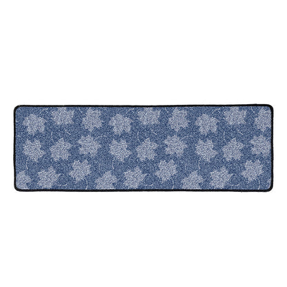 Maple Leaf Denim Jeans Pattern Print Long Kitchen Mat