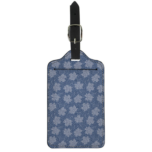 Maple Leaf Denim Jeans Pattern Print Luggage Tag
