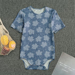 Maple Leaf Denim Jeans Pattern Print Men's Bodysuit