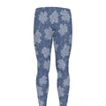 Maple Leaf Denim Jeans Pattern Print Men's Leggings