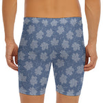 Maple Leaf Denim Jeans Pattern Print Men's Long Boxer Briefs