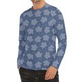 Maple Leaf Denim Jeans Pattern Print Men's Long Sleeve Rash Guard