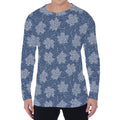 Maple Leaf Denim Jeans Pattern Print Men's Long Sleeve T-Shirt