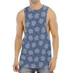 Maple Leaf Denim Jeans Pattern Print Men's Muscle Tank Top