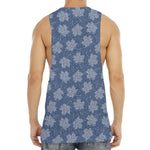 Maple Leaf Denim Jeans Pattern Print Men's Muscle Tank Top