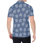 Maple Leaf Denim Jeans Pattern Print Men's Shirt