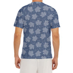 Maple Leaf Denim Jeans Pattern Print Men's Short Sleeve Rash Guard