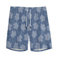 Maple Leaf Denim Jeans Pattern Print Men's Athletic Shorts