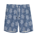 Maple Leaf Denim Jeans Pattern Print Men's Sports Shorts