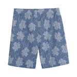 Maple Leaf Denim Jeans Pattern Print Men's Sports Shorts