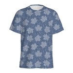 Maple Leaf Denim Jeans Pattern Print Men's Sports T-Shirt