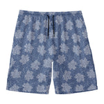 Maple Leaf Denim Jeans Pattern Print Men's Swim Trunks