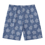 Maple Leaf Denim Jeans Pattern Print Men's Swim Trunks