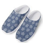 Maple Leaf Denim Jeans Pattern Print Mesh Casual Shoes