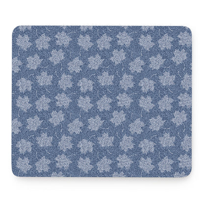 Maple Leaf Denim Jeans Pattern Print Mouse Pad