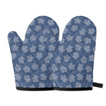Maple Leaf Denim Jeans Pattern Print Oven Mitts