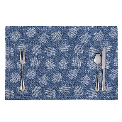Maple Leaf Denim Jeans Pattern Print Placemat