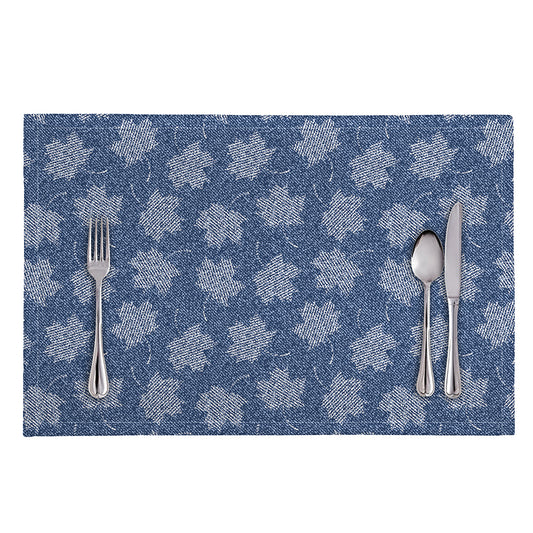 Maple Leaf Denim Jeans Pattern Print Placemat