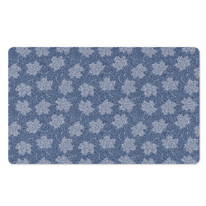 Maple Leaf Denim Jeans Pattern Print Polyester Doormat