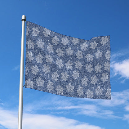 Maple Leaf Denim Jeans Pattern Print Polyester Flag