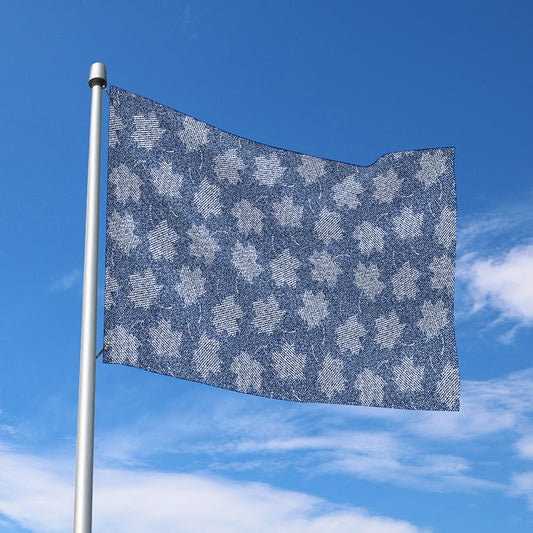 Maple Leaf Denim Jeans Pattern Print Polyester Flag