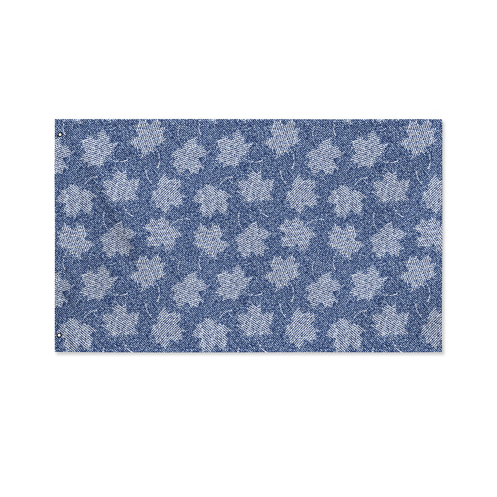 Maple Leaf Denim Jeans Pattern Print Polyester Flag